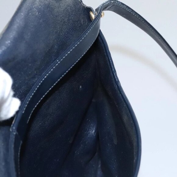 Christian Dior Trotter Canvas Shoulder Bag Navy Auth 109698 - Picture 13 of 16